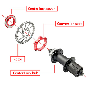 Rockrocklos — adaptateur de verrouillage central de vélo à 6 trous, Conversion du moyeu de bicyclette tout terrain, Rotor de <span class=keywords><strong>frein</strong></span> à <span class=keywords><strong>disque</strong></span> - Product Image 4