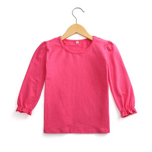 2022 vêtements pour enfants t-shirt de haute qualité <span class=keywords><strong>blouse</strong></span> 95% coton t-shirt oversize pour filles en vrac - Product Image 5