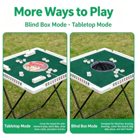 Table de jeu de mahjong pliable sur mesure, plateau en ABS avec surface en PU, mythologie nordique, table de mahjong portable pour l'extérieur