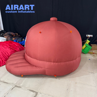 Chapeau gonflable de 1.2m de haut avec logo personnalisé pour la décoration de magasin d'affaires