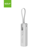 Chargeur mobile au lithium Portable mince PD 20W charge rapide en gros LCD numérique câble intégré batterie externe 5000mAh