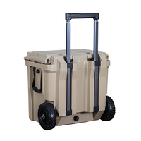 Glacière remorquable 60L de haute qualité avec roues, isotherme, en plastique, étanche, pour usage extérieur