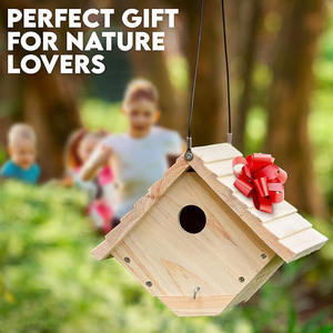 ไม้ซีดาร์แบบแขวนสำหรับ<span class=keywords><strong>บ้าน</strong></span>นกไก่กลางแจ้งสีฟ้าสำหรับตกแต่ง<span class=keywords><strong>บ้าน</strong></span>นกไก่ขนาดเล็กของขวัญสำหรับ<span class=keywords><strong>ปู่ย่า</strong></span>ตายายเฟอร์นิเจอร์สัตว์เลี้ยง - Product Image 4