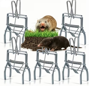 Trappole per Topi e Ratti Professionali all'Ingrosso, Trappola a Forbice per Tondini con Manico Esteso, in Acciaio Galvanizzato, per il Controllo degli Animali, Trappole Ecologiche per Topi - Product Image 1