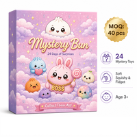 Calendrier de l'Avent Southpeak Toy Mystery Bun 24 Jours – Boîte Mystère Kawaii Squishy Fidget Orb Ball Toys BOSS 18x12.5cm MOQ40 OEM WS