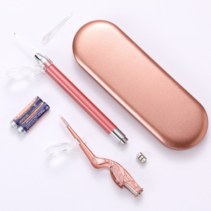 Pinzas recargables <span class=keywords><strong>de</strong></span> acero inoxidable para limpiar los oídos <span class=keywords><strong>de</strong></span> niños, que brillan en la oscuridad, con luz, para limpiar la <span class=keywords><strong>nariz</strong></span>, juego <span class=keywords><strong>de</strong></span> 2 piezas, portátiles - Product Image 4