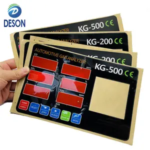 Deson Reverse Printed Velvet Polycarbonate Film Label Control Front Panel Sticker Membrane Touch Panel 3M Graphic Overlay