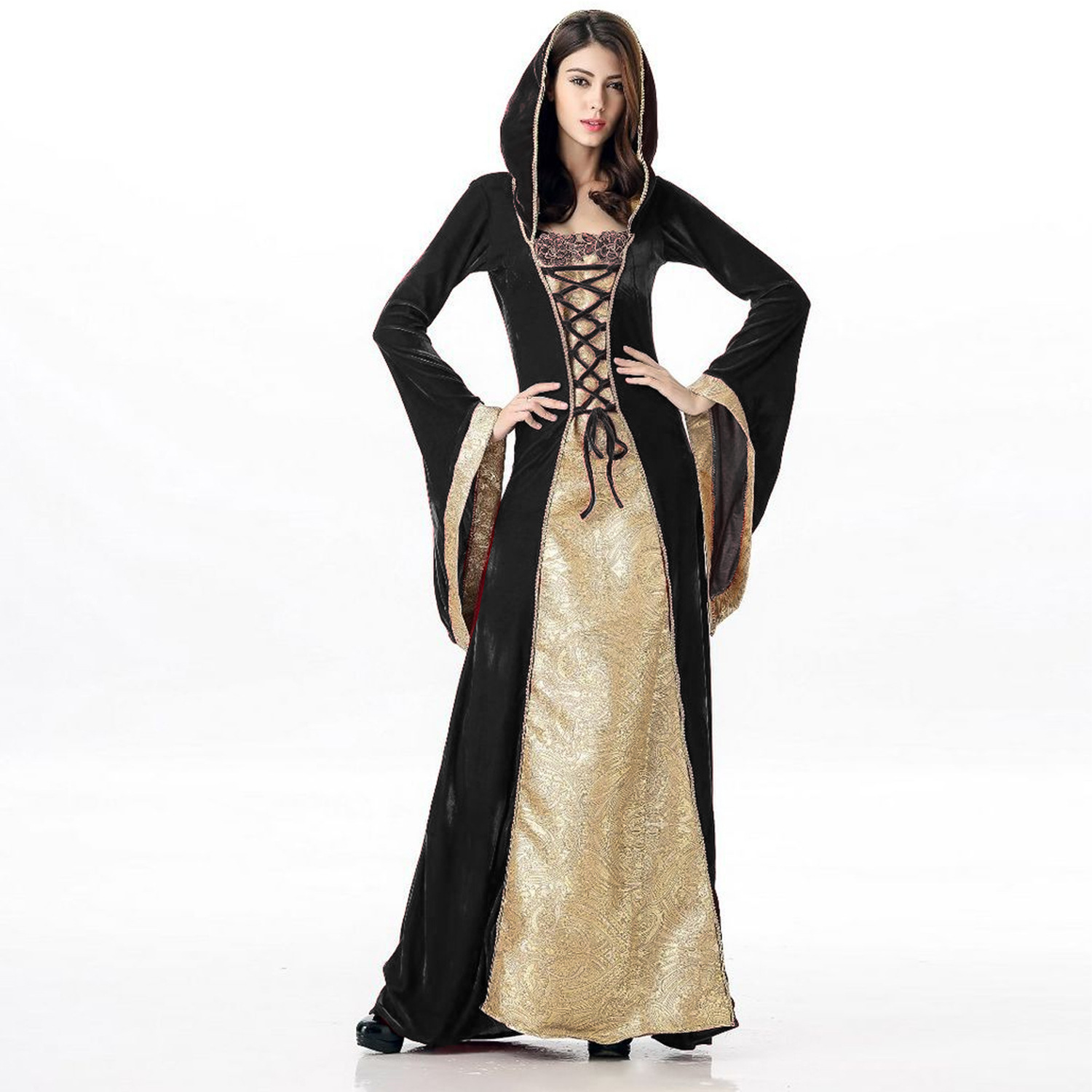 Dwevkeful Abito Medievale Da Donna Rinascimentale Gonna Da Donna Lunga A Vita Alta A Pieghe Vittoriano Gonna Vintage Skirt Casual Gotica Steampunk Party Abito Costume Festa Halloween Cosplay 125107268