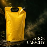 Pochette à bec verseur personnalisée imprimée, recyclable, avec bouchon et poignée, plusieurs tailles pour jus, vin, eau minérale 0,5 kg 1 kg 2 kg