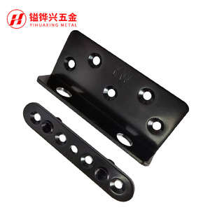 Support en métal en forme de L Yihuaxing, 20x98x3.0mm, noir, pour support d'étagère de lit - Product Image 3