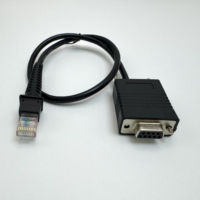 Câble réseau Ethernet RJ50 10P10C blindé personnalisé de 0,5 mètre, RS232 DB9 mâle vers RJ50