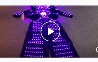 Светодиодный костюм робота-штаттлбёрда - Программируемый костюм с RGB-подсветкой для ночных клубов и сценических выступлений
