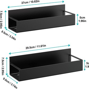 Magnetic Spice Rack Refrigerator Shelf Wall Mounted Multi-purpose Hanging Organizer Rectangle Shape - Product Image 5