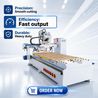 Routeur CNC avec changement d'outil en 0 seconde, pompe à vide 7,5 kW, système 380 V et structure en acier robuste pour MDF et contreplaqué