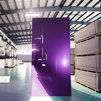 Panneaux composites en aluminium modernes, ignifuges, à effet miroir violet, pour revêtement de façade, taille 4x8, pour extérieur et intérieur