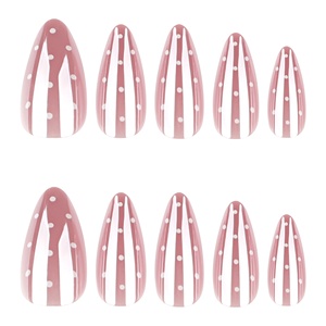 <span class=keywords><strong>Uñas</strong></span> postizas sencillas color nude <span class=keywords><strong>para</strong></span> comercio exterior, puntas de <span class=keywords><strong>uñas</strong></span> cortas con diseño de almendra y lunares, placas de manicura, <span class=keywords><strong>uñas</strong></span> postizas. - Product Image 5