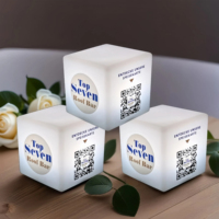 Lámpara LED Cúbica Moderna, Portátil y Recargable, Mini Lámpara Cuadrada Personalizada para Hotel, Cocina, Comedor, Fiestas y Eventos al Aire Libre