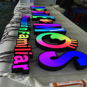 Lettres lumineuses RGB personnalisées pour l'extérieur, logo commercial multicolore programmable, logo commercial RGB pour affichage publicitaire - Product Image 4