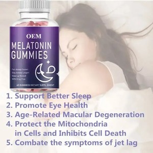 Complément alimentaire à base d'herbes Superfood, aide au sommeil, saveur de baies, sans médicaments, sommeil rapide, non accoutumant, vitamines <span class=keywords><strong>pour</strong></span> adultes, bonbons gélifiés - Product Image 2