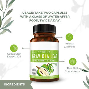 Compléments alimentaires en capsules de graviola à marque privée OEM/ODM, extrait de feuilles de goyave, pour la régénération cellulaire et le soulagement du stress - Product Image 2