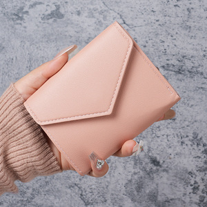 Petit sac à main en cuir avec logo personnalisé, porte-monnaie pliable pour femmes avec carte bancaire et carte d'identité - Product Image 5