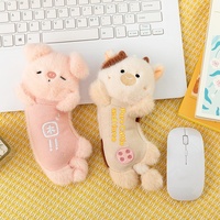 Repose-poignet en peluche motif dessin animé, tendance, compagnon de bureau, compatible avec les modèles de 14 ans et plus, trois styles, rembourrage en polyester et coton PP, 31-50 cm