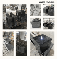Fontaine moderne simple en granit, fontaine d'eau artisanale en pierre pour jardin de villa