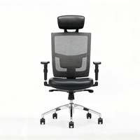 Chaise de bureau exécutive moderne, design ergonomique, siège pivotant réglable en hauteur, base en métal, pour une utilisation en chambre à coucher