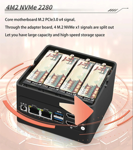 Mini PC Industrial X86-<span class=keywords><strong>P5</strong></span>-4M, NAS de Bolsillo, Computadora con Procesador <span class=keywords><strong>Core</strong></span> 3-N355 I3 N305 N150 N100, Placa con 4xM.2 NVMe, Router 2xi226-V 2.5G, DDR5 - Product Image 6
