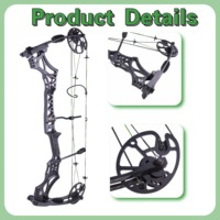 Ensemble d'arc à poulies de chasse Junxing M129, poids de tirage réglable 30-70lbs, 80% de let-off, kit de tir à l'arc pour la chasse et le tir sur cible