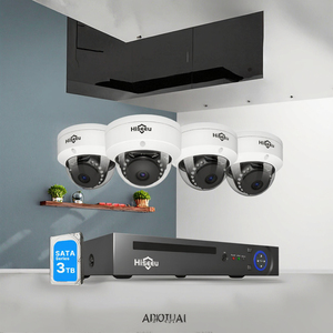 Kit de Sistema de Cámara <span class=keywords><strong>IP</strong></span> Domo POE <span class=keywords><strong>Hiseeu</strong></span> de 5MP con Visión Nocturna, Sensor CMOS, Resistente al Agua para Exteriores, Seguridad para el Hogar, Uso Interior/Exterior - Product Image 2