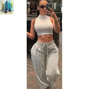 Fall 2022 Women's New Loose High-waisted Strappy Slacks for Casual Capri Pants for Women