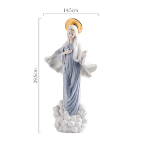 Statua della Vergine Maria con gli Angeli, Artigianato Religioso Cattolico, Scultura Figurativa - Product Image 5