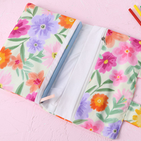 Housse de Kindle en Coton Floral Personnalisée, Étui de Livre en Tissu, Pochette de Rangement pour Kindle, Housse de Carnet de Voyage, Trousse à Crayons