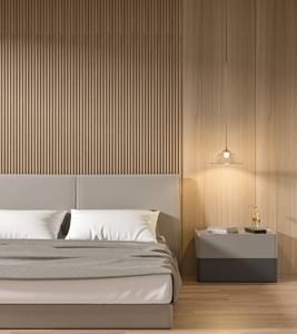 แผ่นพีวีซีกันน้ำสำหรับผนังร่องออกแบบลายเนื้อไม้สำหรับกลางแจ้งโรงแรมความบันเทิงในครัวเรือนทำจากวัสดุไม้ไผ่ทนทาน - Product Image 2