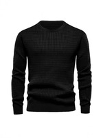 Pull tricoté ample à col rond pour homme, motif lettres, anti-plis, tendance hiver, manches longues, vente en gros