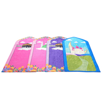 Tapis de prière musulman en polyester et coton pour enfants, motifs variés, mosquée Kaaba, base antidérapante, commande en gros disponible