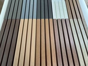 Hiện đại WPC Panel tường cho ngoài trời Vườn bên ngoài không thấm nước rãnh Composite Ốp chải kỹ thuật thiết kế đồ họa - Product Image 6