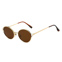 Lunettes de soleil de luxe 2026 haut de gamme en alliage léger, verres colorés, branches fines en métal, style rétro vintage, anti-rayons UV