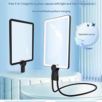 Nouvelle loupe mains libres 5X avec lumière et support 50 loupe pleine page éclairée par LED ultra-lumineuse pour la lecture de petits caractères