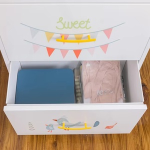 Armoire pour bébé en acier Armoire pour enfants en métal écologique Armoire à vêtements peu encombrante Tiroir avec tige de suspension - Product Image 4