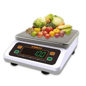 Commercial Durable Waterproof Digital Electric LED Display Weight Scale With Stainless Steel Pan