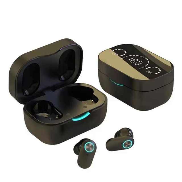 YD07 TWS Wireless Bluetooth 5.2 Earbuds Smart Large HD Mirror Screen Display Breathing Light Earphone