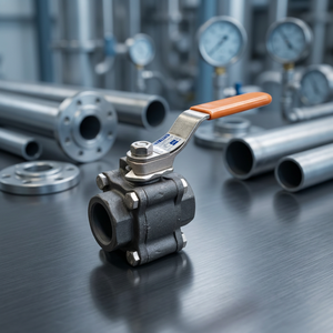 Válvula de Bola Industrial de Acero Inoxidable Forjado de 3 Piezas 800LB F304 F316 NPT con Conexión por Enchufe API 608 de Alta Presión - Product Image 3