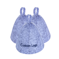 Chapeaux de sauna en feutre personnalisés avec logo pour la vente en gros - Bonnets de douche en feutre de laine résistants à la chaleur pour banya et hammam