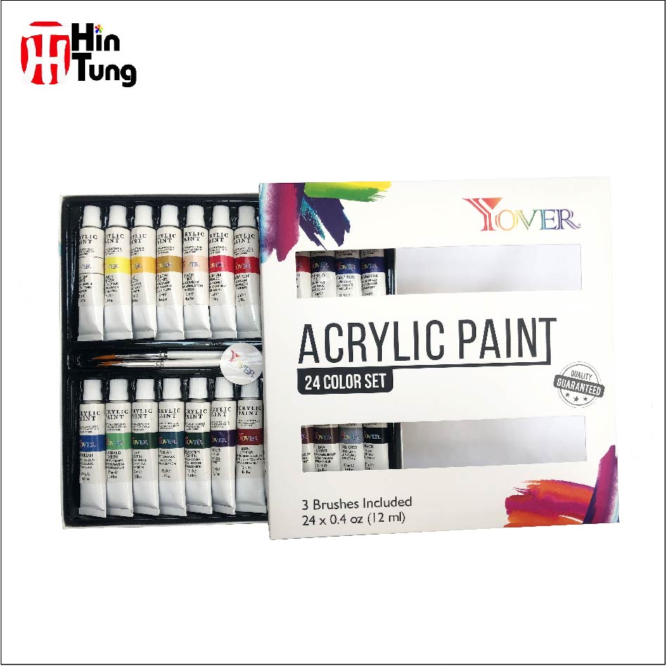 Нетоксичная акриловая краска для художников, 24 шт., 12 мл