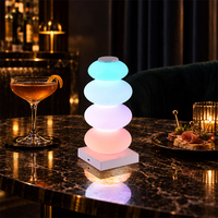 Lampe de table LED RGB créative et colorée, rechargeable par USB, lumière d'ambiance, veilleuse pour la décoration du salon et de la chambre