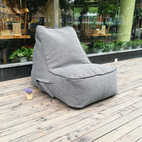 Fauteuil pouf convertible moderne d'intérieur à une place avec dossier haut