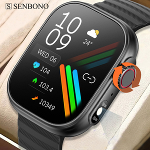 <span class=keywords><strong>Smartwatch</strong></span> SENBONO ZW39 da uomo, schermo grande da 2,01'', risposta alle chiamate, quadrante personalizzabile, monitoraggio della temperatura corporea e del sonno, <span class=keywords><strong>compatibile</strong></span> con iOS e <span class=keywords><strong>Android</strong></span> - Product Image 1