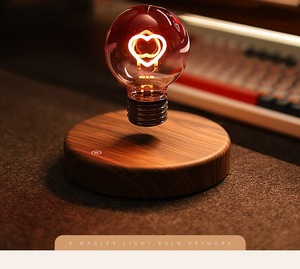 Ampoule <span class=keywords><strong>coeur</strong></span> Love Maglev avec lampe de table auto-rotative rechargeable USB pour chambre chevet décor cadeau veilleuse - Product Image 4